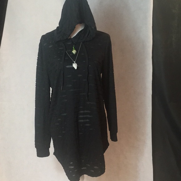 Punk Trash Royalty manhole camo hooded tunic - Picture 2 of 10